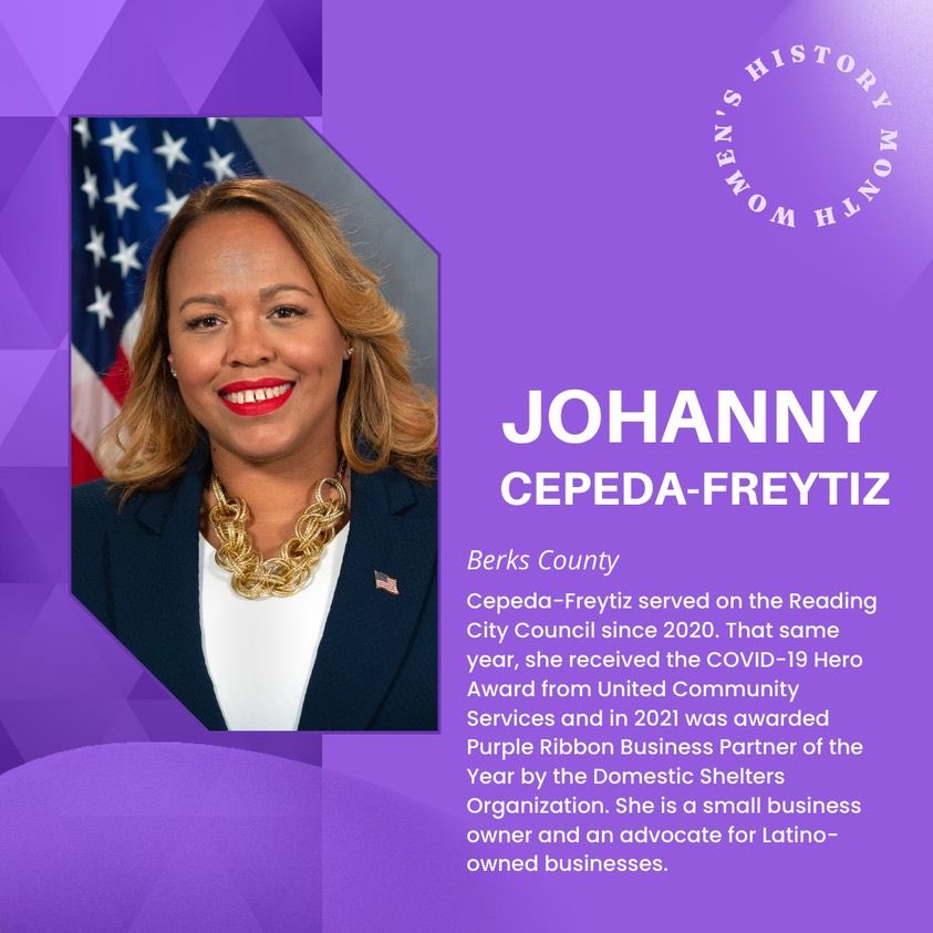 PaHouseDems's tweet image. For this day of #WomensHistoryMonth we’re recognizing new #PAHouse Member ⁦@RepJohanny⁩ of Berks County!