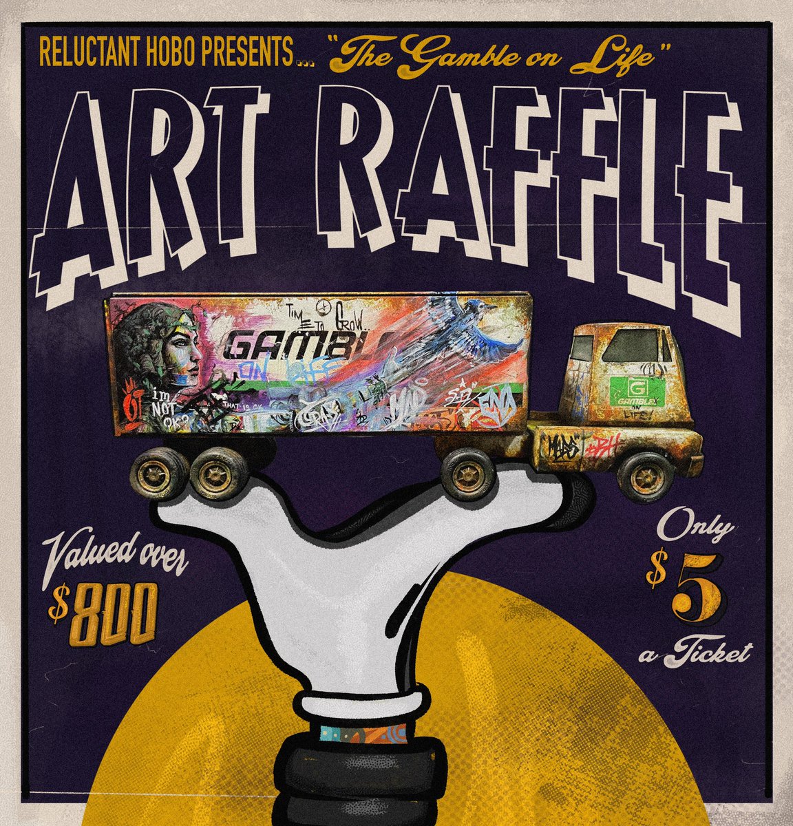 ReluctantHobo's tweet photo. Try your Luck at winning this 1/1 art collectible. https://t.co/2Fy8yZ5T3o