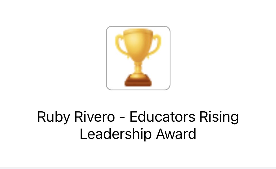 DHSTAFE's tweet photo. We have a National Qualifier…only 2 students in the entire state of Texas will advance in her category! Congratulations to Ruby Rivero!! We are so proud of you…Florida here we come!!! #tafestate #leadership @EducatorsRising https://t.co/iCbF8xQrQp