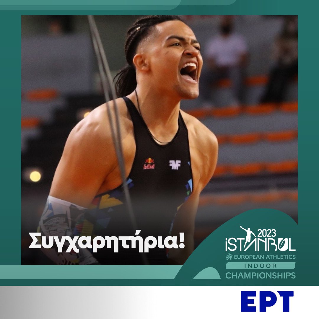 Ο Εμμανουήλ Καραλής πήρε το αργυρό μετάλλιο στο άλμα επί κοντώ, στο Ευρωπαϊκό Πρωτάθλημα Κλειστού Στίβου, με άλμα 5.80!🥈

Συγχαρητήρια Εμμανουήλ! 🙌 

#EmmanouilKaralis #ΕμνανουήλΚαραλής #Istanbul2023 #EuropeanAthleticsIndoorChampionships

📸ΘΑΝΑΣΗΣ ΔΗΜΟΠΟΥΛΟΣ / EUROKINISSI