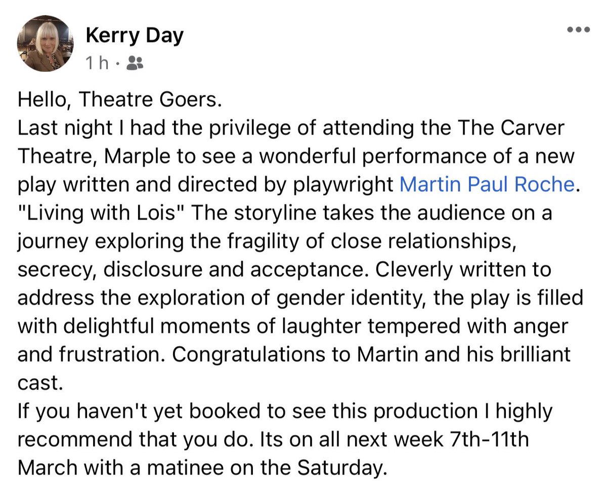 The cast did good. <a href="/CarverTheatre/">The Carver Theatre</a>