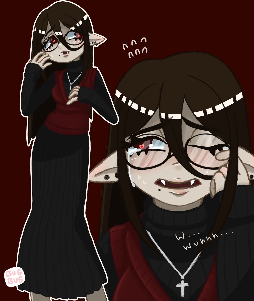 nightbugbug's tweet photo. i made a crybaby vampire :) https://t.co/TxWKNDlLmB