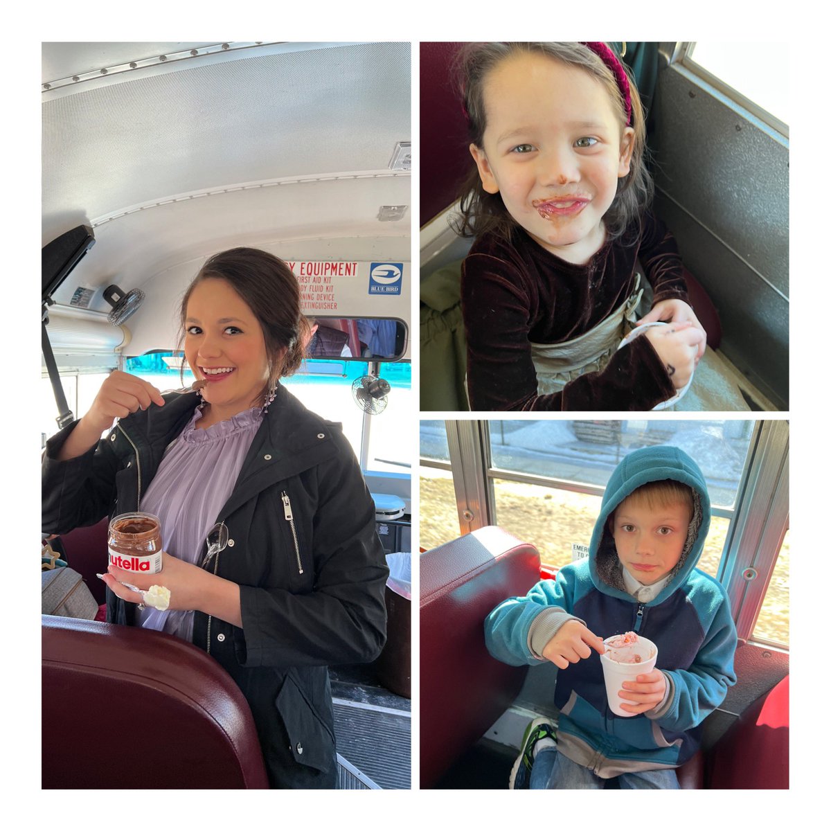 HSRee084's tweet photo. When u invite the bus kids to choose ur bus #promotion, u get requests for Takis, Nutella, and ice cream. Then someone, #buscaptain, gets the bright idea to put them all together! Yummy? 🧐That’s for u to decide! Our kids thought so. 😂😋 #goodtimes #busministry #83C #itsSunday https://t.co/IZ8ega6CTb