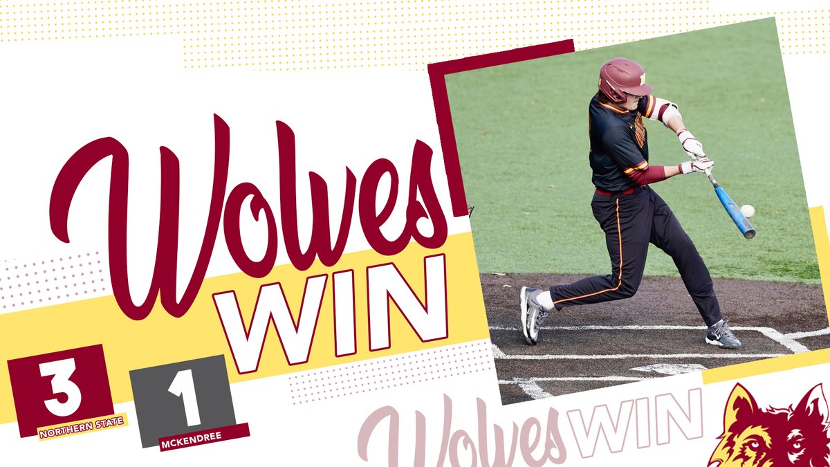 #WolvesWin

Zach Carolin gets the win on the mound and Drew Benson leads the offense as <a href="/NSUWOLVES_BS/">Northern State Baseball</a> takes game one of today's doubleheader over McKendree‼️

#GoWolves🐺 | #maroonNgold🐾