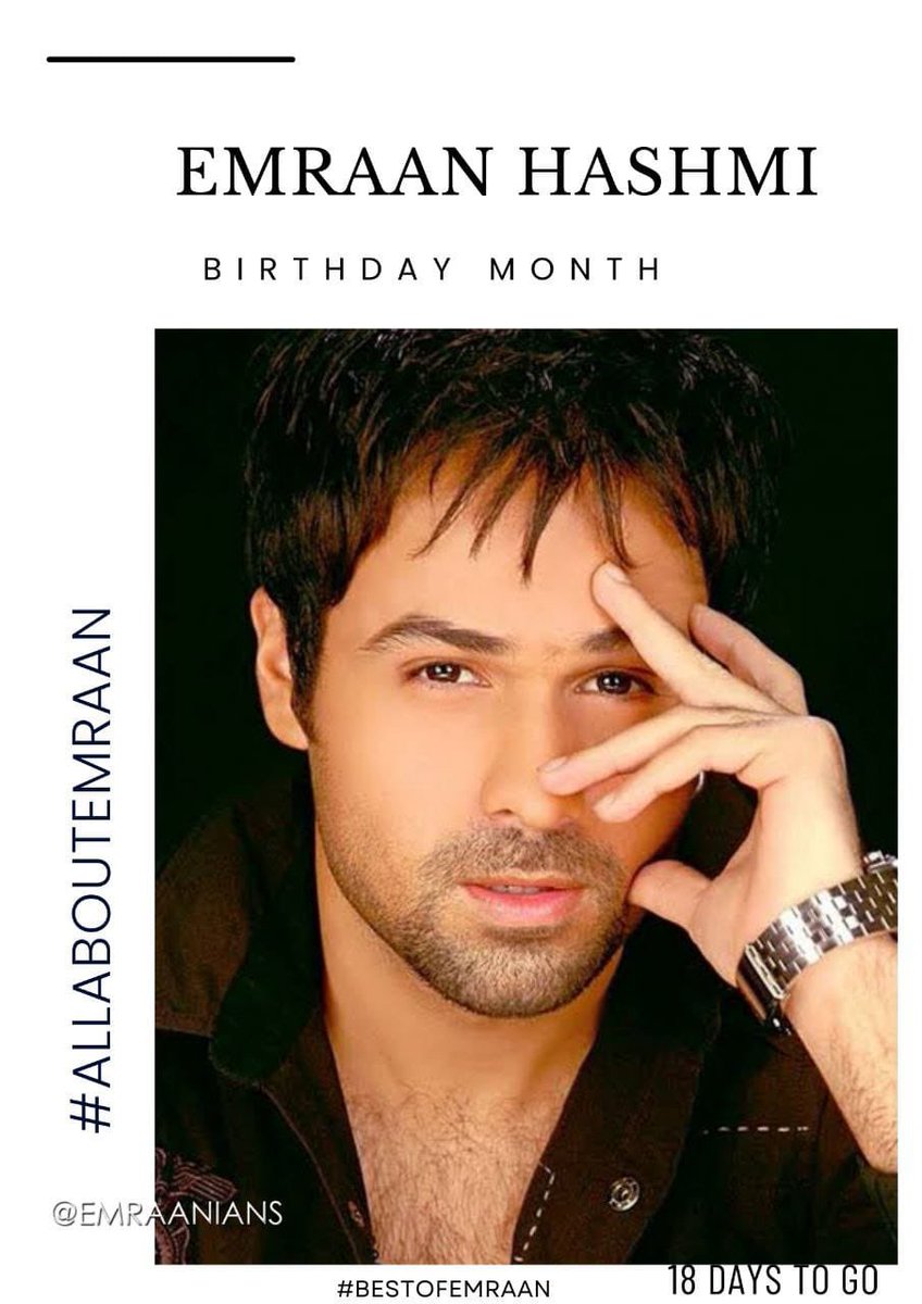 Emraanians's tweet photo. Super dashing @emraanhashmi 🖤😍

18 Days To Go 

Emraan Hashmi Birthday Month 

#EmraanHashmi #BestOfEmraan #AllAboutEmraan https://t.co/K3nZgp3Bf0