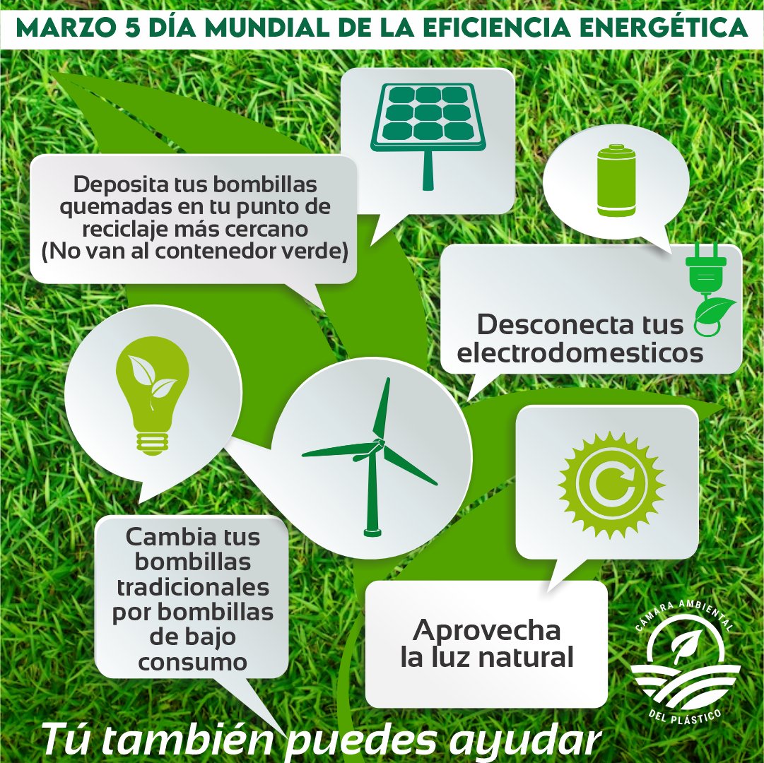 Hoy commemoramos el Día Mundial de la Eficiencia Energética. Un día para recordarnos la importancia del ahorro de energía y la optimización de este recurso. 

Nos unimos a esta iniciativa, dejándote 5 hábitos y acciones que contribuyen a su buen uso aquí👇