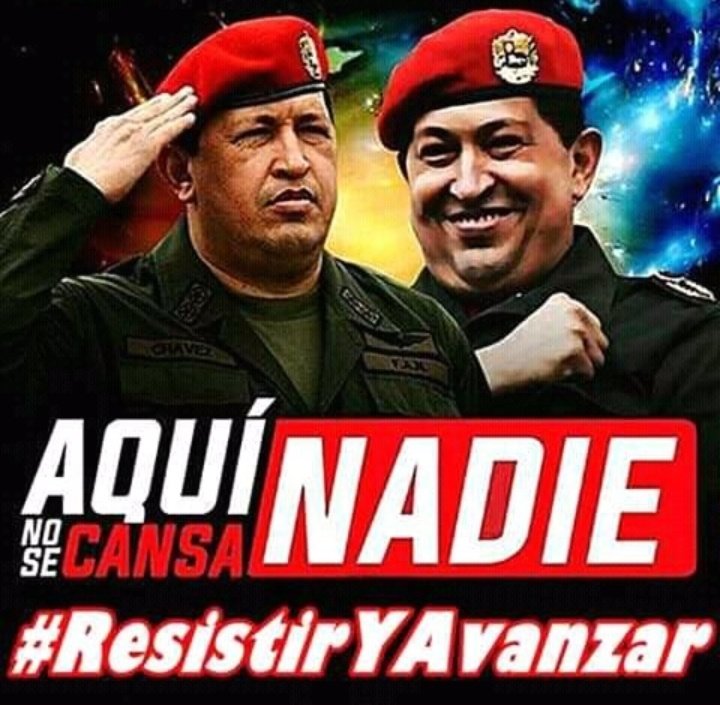 En cada cubano, venezolano, latinoamericano que lucha y resiste hay un Chávez que camina, piensa, trabaja, forja, avanza y vence. #YoSoyChavez #IslaRebelde #MejorEsPosible #ChavezVive