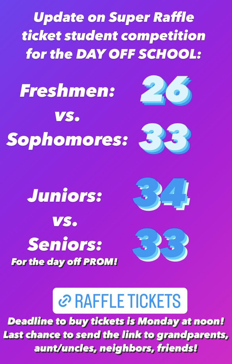 MarianCentral's tweet image. Super Raffle ticket student competition ends tomorrow (Monday) at noon! 
Last chance to send the link to family and friends! 

marianauction.givesmart.com