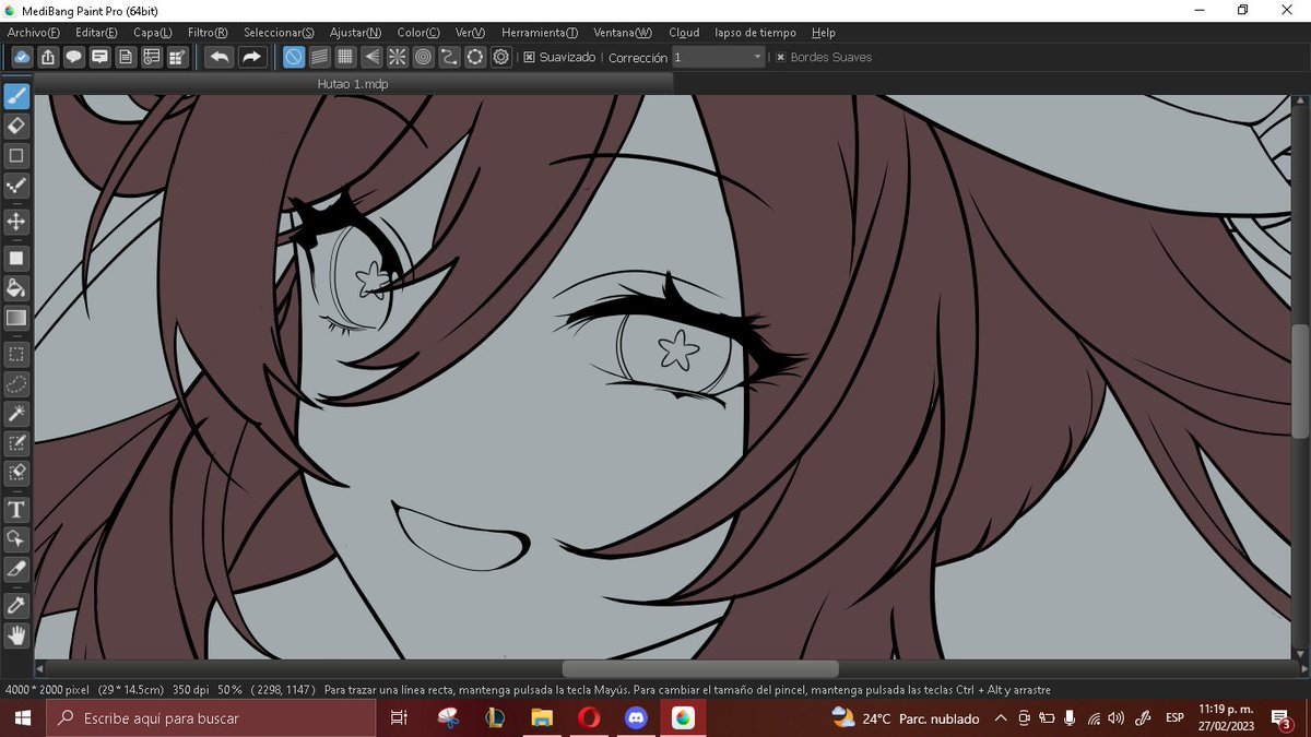 oregans96's tweet photo. Bueno, al fin terminado. Borre el "history time" como un campeón guardando los JPG's con el mismo nombre, venga que sobrescribí todo, HAHA! 
#HuTao #fanart #DigitalArtist https://t.co/nhaqORomJR