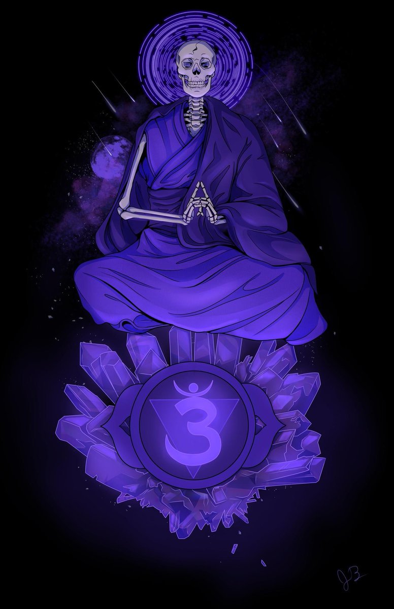Only one more to go after this to complete the set! Hope you all enjoy! #thirdeyechakra #chakrathirdeye #thirdeye #chakra #skeleton #chakraskeleton #skeletonchakra #ajna #ajnachakra #intuition #lucidity #meditation #jbwisp #clipstudiopaint