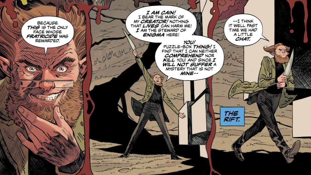 SalemaRu's tweet photo. Sandman's Cain: the man with complicated aura, loyal, egotistic, abusive because of myth that looks like psychosis he gave up to fight, personification of mystery, little ambitions
Any Sandman's sequels: he's just a jerk (constantly going out of Dreaming cause of own stupidity)) https://t.co/DxU9tDIzBe