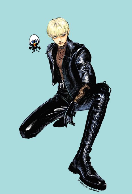 「blonde hair leather」 illustration images(Latest)