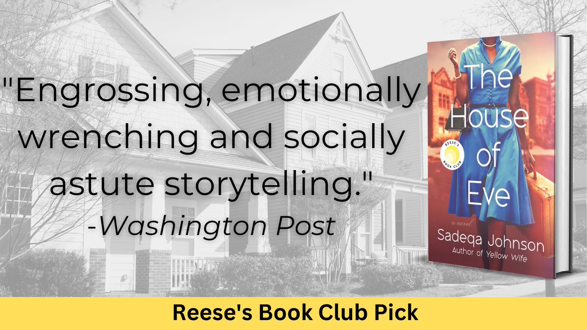 Simon & Schuster (@simonbooks) on Twitter photo <a href="/ReesesBookClub/">Reese's Book Club</a> February '23 pick! <a href="/Sadeqasays/">Sadeqa Johnson</a>'s THE HOUSE OF EVE is on sale now!
spr.ly/60183ctc6 <a href="/ReesesBookClub/">Reese's Book Club</a> February '23 pick! <a href="/Sadeqasays/">Sadeqa Johnson</a>'s THE HOUSE OF EVE is on sale now!
spr.ly/60183ctc6