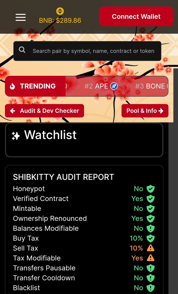 SHIBKITTY's tweet photo. BREAKING NEWS 🔥 The SHIBKITTY 💖😻 dApp is now live, go check it out ⬇️

https://t.co/CBaPCAOiOj

Token Fomo track new tokens on the chain. Portofolio track all your tokens in your wallet. Audit Checker ✔️ Be safe 🙏 

#BSC #SHIBKITTY #dApp #Memes #SHIBCAT #ShibaInu https://t.co/ui3n3EbZG0