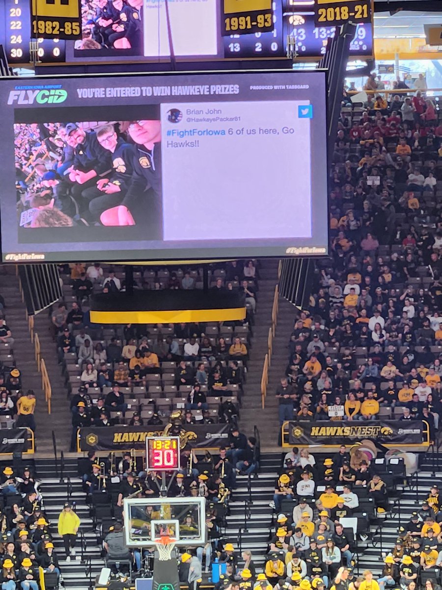 We made the scoreboard!! @colemike @TheChrisRussell 
#FightForIowa