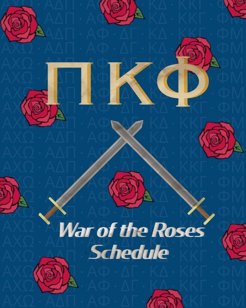 War of the Roses week is in full swing! Here is the schedule for the upcoming week. We can’t wait to see all compete for Rose Queen! 

With any questions regarding War of the Roses week, contact Ethan Wons (@ethan_wons) instagr.am/p/Cpa0_b3vEhw/