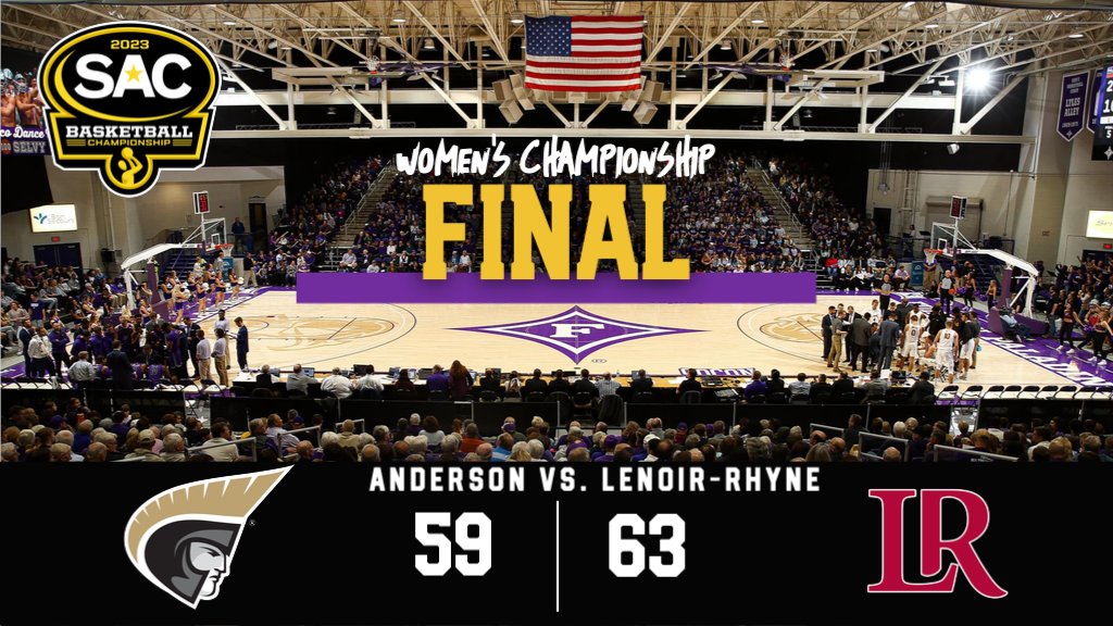 SAC_Athletics's tweet photo. 𝙁𝙄𝙉𝘼𝙇 𝙎𝘾𝙊𝙍𝙀

The Lenoir-Rhyne Bears win the 2023 SAC Women's Basketball Championships with a final score of 63-59!

#MakeSACYours #SACWBB https://t.co/4vpEPYGXTn