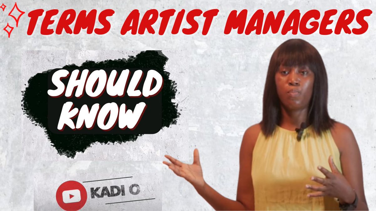 I DID A VIDEO ON 15 TERMS AN ARTIST MANAGER SHOULD KNOW IN THE MUSIC BUSINESS/INDUSTRY I HOPE IT IS HELPFUL 

youtu.be/Mp0QIcY2aiQ

#musicbusiness #artistmanager #musicindustry
#music #musicbusiness, #musicbusinessinNigeria, #musicindustry, #management, #youtube #kadio #video