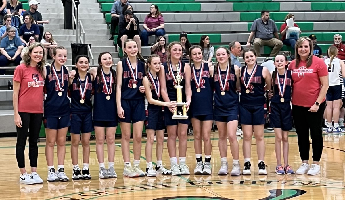 allsaintsba's tweet photo. Our 7th grade girls and 7th grade boys basketball teams are state champs! Our 8th grade girls placed 2nd in a close game, and our 8th grade boys placed 4th. https://t.co/WI4sTke5sl