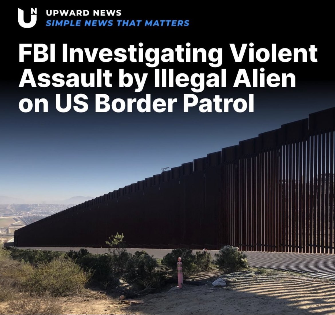 🚨 BREAKING: An illegal alien has violently assaulted a female US border patrol agent while she was taking a male suspect into custody, injuring her face and arms.