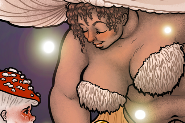 andiescottart's tweet photo. i can't express how excited i am to be a part of @fatcraftzine once again!❤️here is my take on this volume's theme, "death and the divine"✨

pre-orders are open now. please check out the tweet below for the link!  ⬇ https://t.co/V3aopmGwda