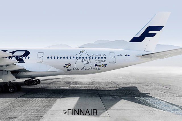 フィンエアー羽田便にムーミン塗装機❣️ ヘルシンキ発3月7日✈️ 羽田