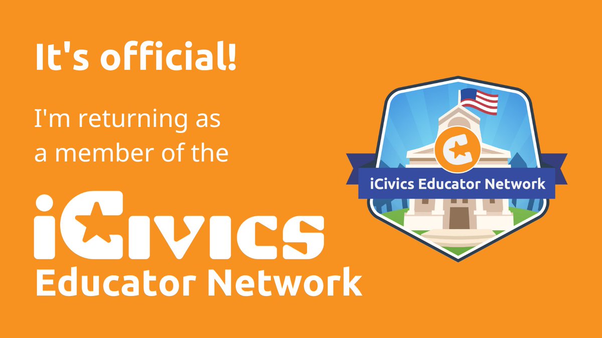 I'm not always as active a member as I once was, but still proud to be one. Such great educators and even better humans in this group. Still growing as an educator and person with this group's help. #iCivicsEdNet