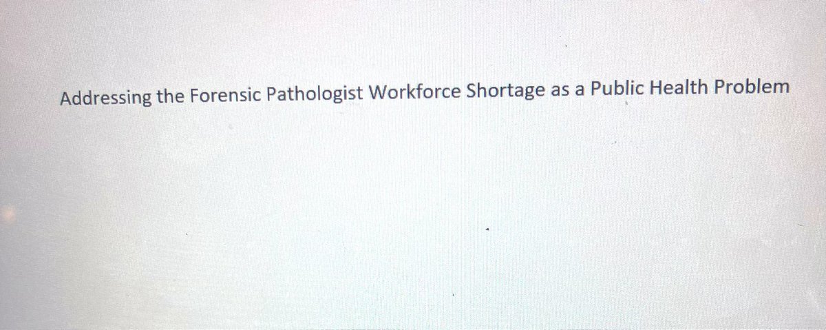 The last 10 page paper I will write for an MPH class 😭 made it worthwhile with the topic selection 🙌 ☺️#forensicpath #pathtwitter