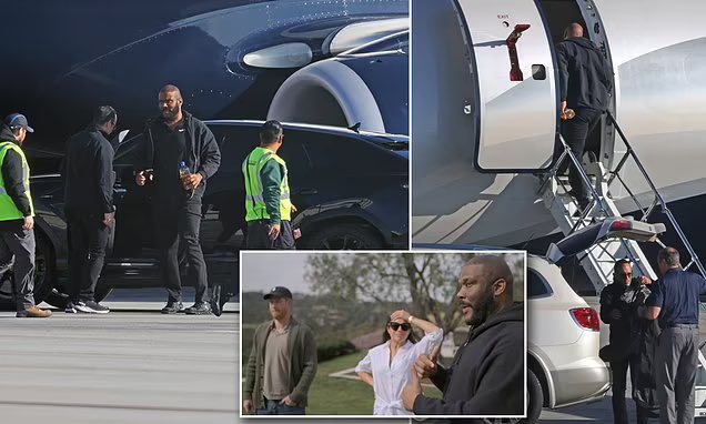 LitaG__'s tweet photo. #TylerPerry visits the #DukeandDuchessofMontecito trouble in paradise, perhaps? I’m sure he’s there to offer some PR advise https://t.co/4WXXZkyRVG
