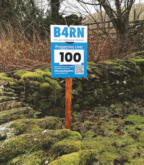 The B4RN 4 #Crook #volunteer group continuing to make rapid progress, passing three figures for connections! Congratulations! Head to b4rn.org.uk to sign up for #gigabit #fullfibrebroadband.