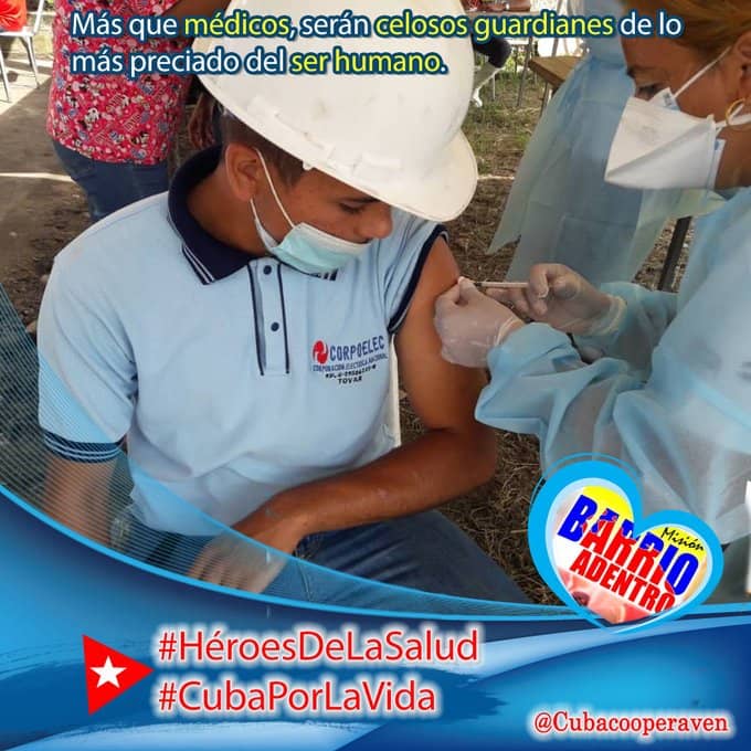El ejército de batas blancas de #Cuba es inexpugnable porque su único propósito
es combatir y derrotar a la muerte. #ChávezVive #CubaPorLaVida <a href="/cubacooperaven/">Brigada Médica Cubana en Venezuela</a> <a href="/MINSAPCuba/">Ministerio de Salud Pública de Cuba</a> <a href="/japortalmiranda/">José Angel Portal Miranda</a>