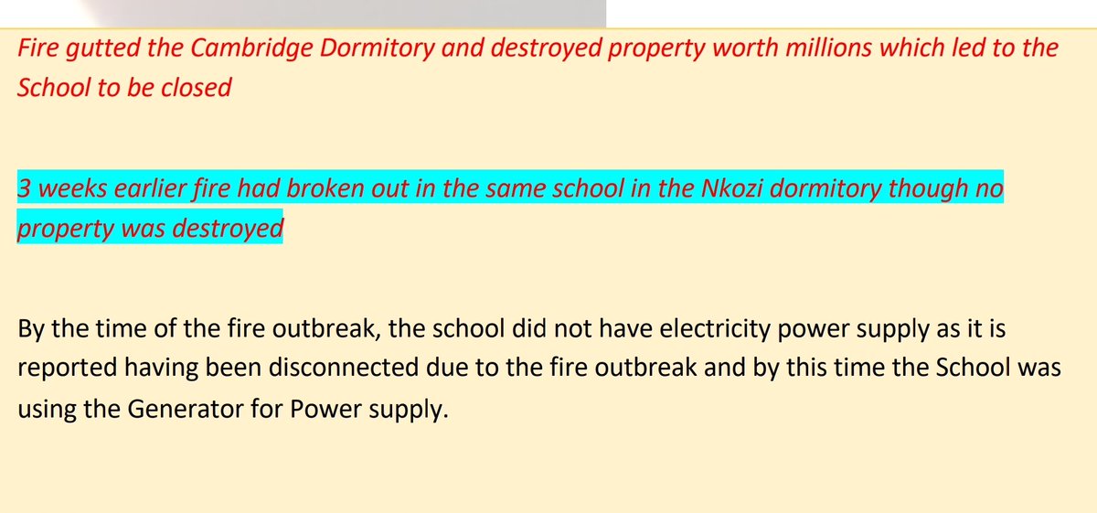 FirewatchmanPoA's tweet image. #SchoolFires🔥 Case Study 
NAMALERE GIRLS SS WAKISO 2008
Fire gutted the Cambridge Dormitory &amp;amp; destroyed property worth millions,
3 weeks earlier🔥had broken out in the same School in Nkozi Dormitory though no losses were incurred during the first🔥,power was cut off as a result