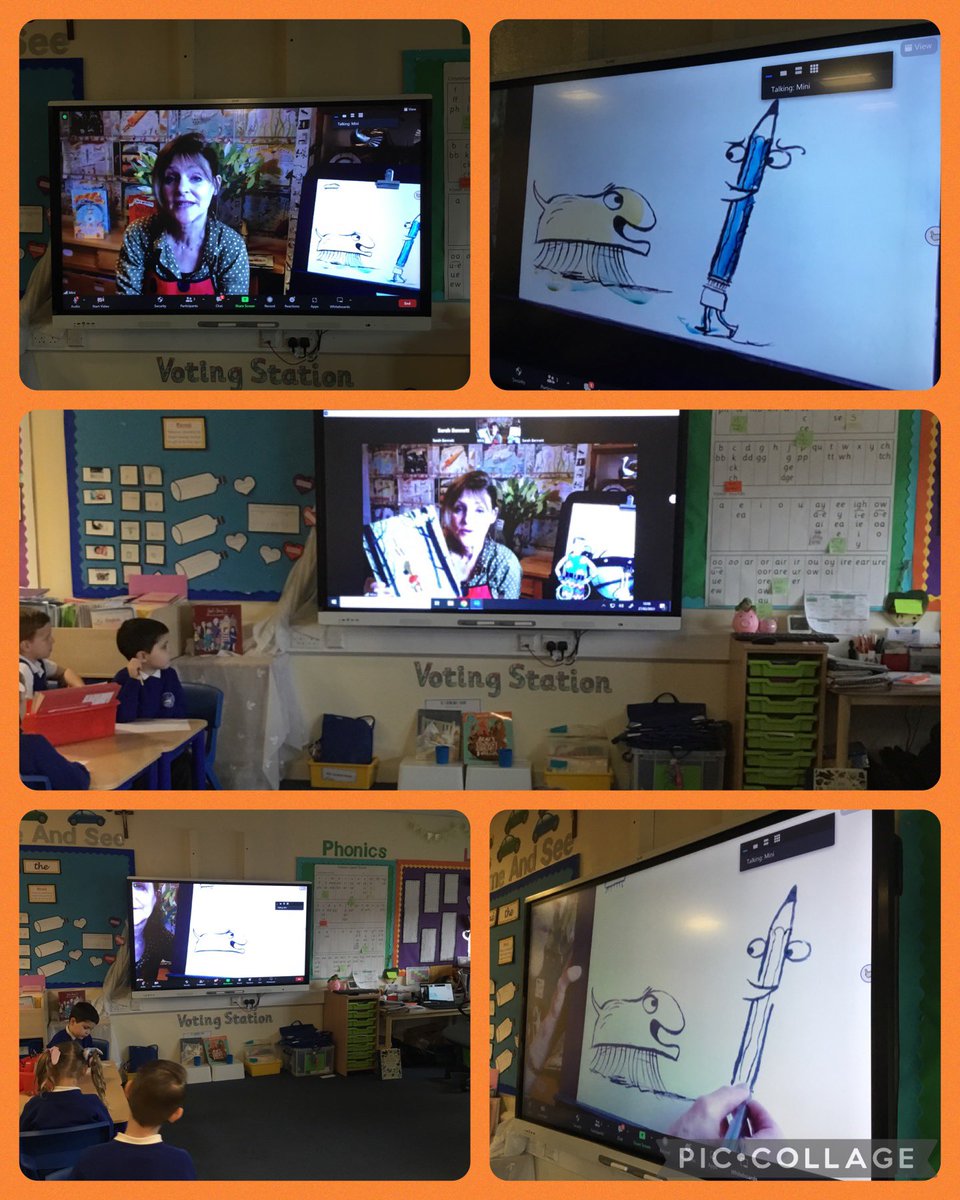 2C_stjohns's tweet photo. 2C really enjoyed their virtual visit from Mini Grey 😊 we especially enjoyed learning how to draw one of our favourite characters from her books…. scrubbing brush! We hope you like our illustrations 🖌️🖼️ https://t.co/CGYmvBINcw