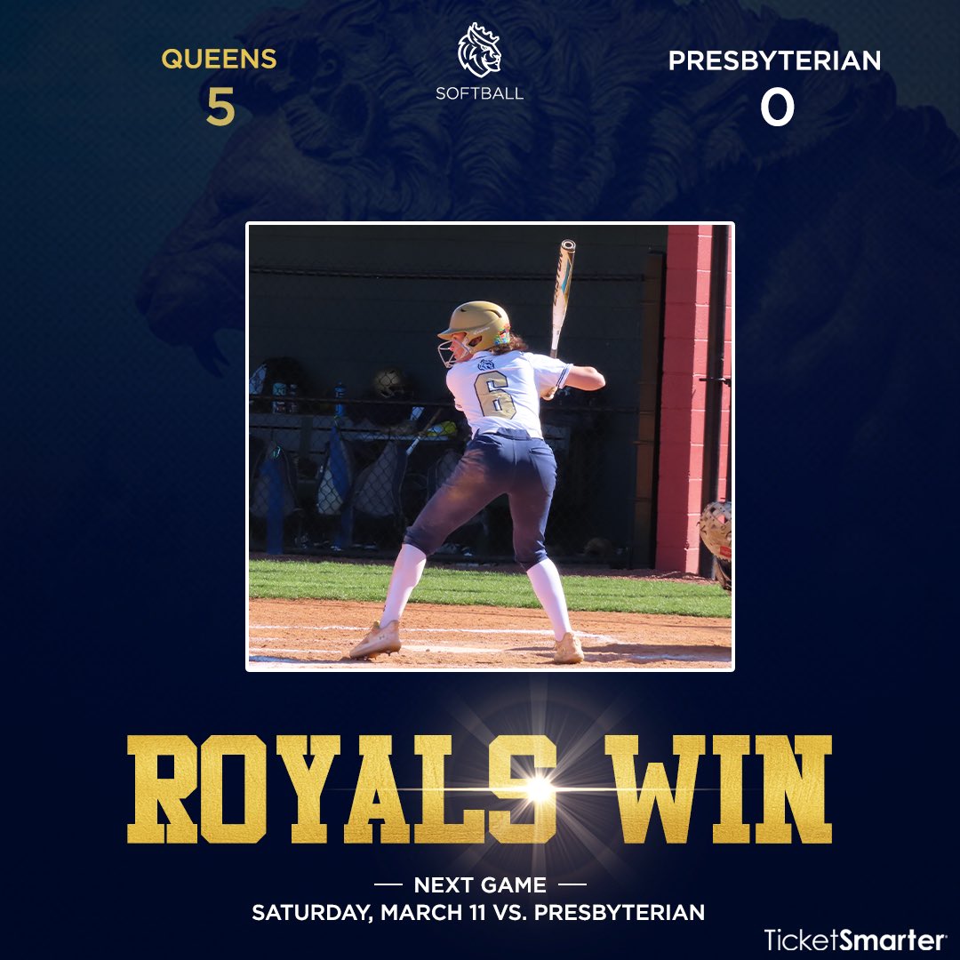 Second day, second victory!

Queens earns their second shutout of the weekend with a 5-0 victory over Presbyterian!

#GoRoyals | #BeTheFirst