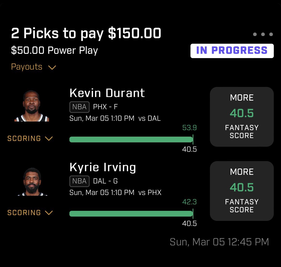 OscarCondom's tweet photo. @CushPlayerProps Old friends baby🤑🤑 cashed the fantasy too https://t.co/VFtvL9vkYT