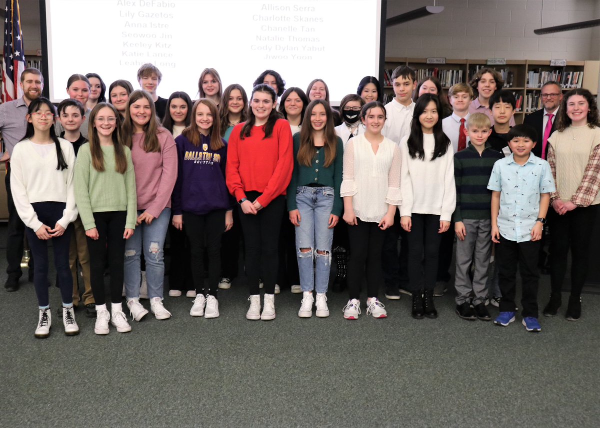 BSpaMusic's tweet photo. 112 music students were recognized by the Board of Education on 3/1 kicking off our #nymiosm50! 109 of those students were selected for 17 different 22-23 honor ensembles! We also recognized our 8 @trim4029 officers. Thank you to everyone for your support. @BSCSD @OfficialNYSSMA https://t.co/2jpBrrYnUb