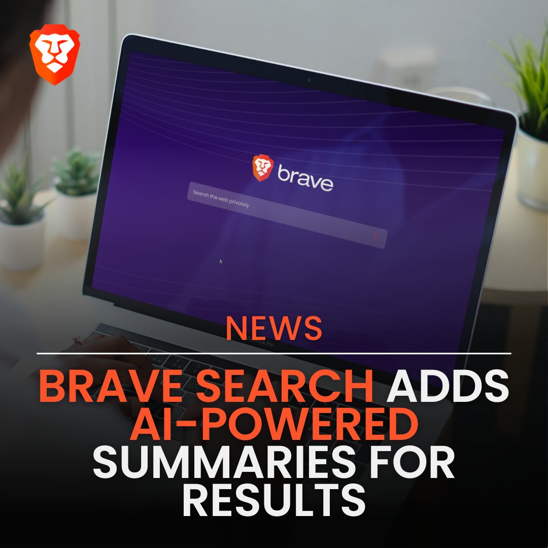 brave's tweet image. Brave Search now features an AI-powered Summarizer tool that provides concise and to-the-point answers at the top of your search results!

Read more about it here: brave.com/ai-summarizer/