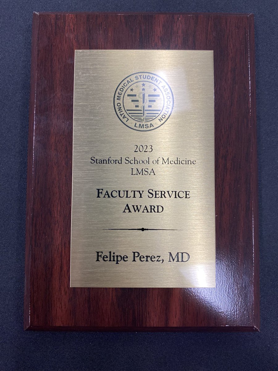 Felipe D. Perez (he|él) MD, FAAP (@fdjperez) on Twitter photo 2023-03-05 21:10:42 Thank you @StanfordODME for trusting me to guide and mentor our @StanfordMed Students. I was recognized as the 2023 Faculty Service Award by @lmsa_west! I live my life helping those in the medical path behind me to go further than me. Just the same way my parents did for me. Thank you @StanfordODME for trusting me to guide and mentor our @StanfordMed Students. I was recognized as the 2023 Faculty Service Award by @lmsa_west! I live my life helping those in the medical path behind me to go further than me. Just the same way my parents did for me.