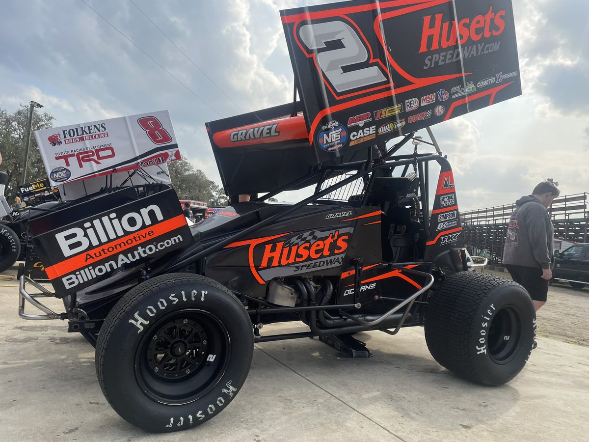 WorldofOutlaws's tweet photo. A lot on the line for @DavidGravel today!

The @BigGameMotorspt driver could:

– become first with 4 straight @VolusiaSpeedway #WoOSprint wins
– become third to win first 3 #WoOSprint races of season
– claim second straight Big Gator (needs 6th or better in @DIRTcarNats finale) https://t.co/7kIJiTY8BS