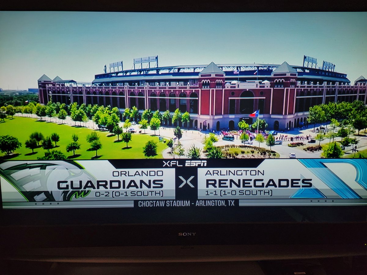 tall_ny's tweet image. time for Game 2 of XFL Sunday Football---Orlando Guardians at Arlington Renegades @xfl #xfl #orlandoguardians #arlingtonrenegades