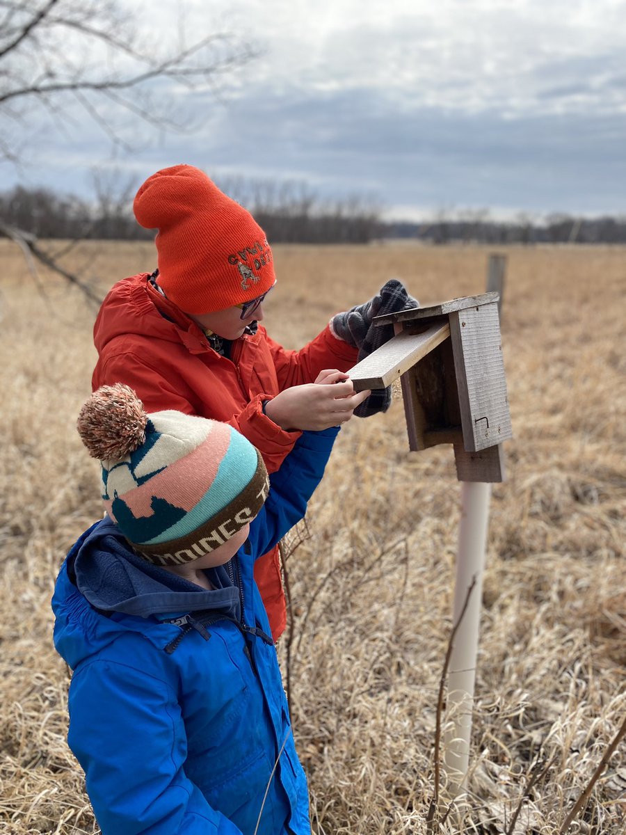 First checks of our @StoryCoCons bluebird boxes complete! Looking forward to the future residents moving in soon! #getoutside #citizenscience