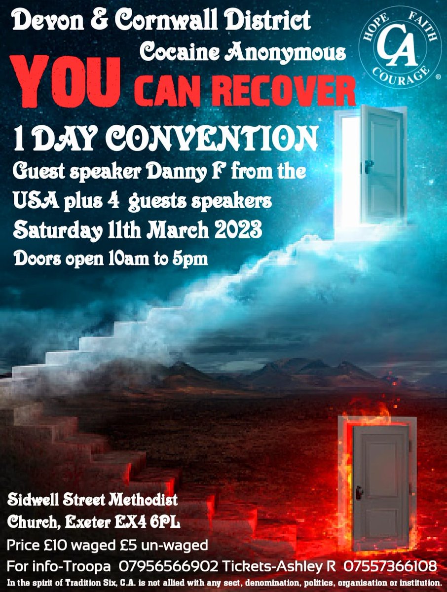 DevonCornwallCA's tweet photo. Come join us on Saturday 11th March in Exeter for our 1 day Convention!! https://t.co/sFoIs6Sheq