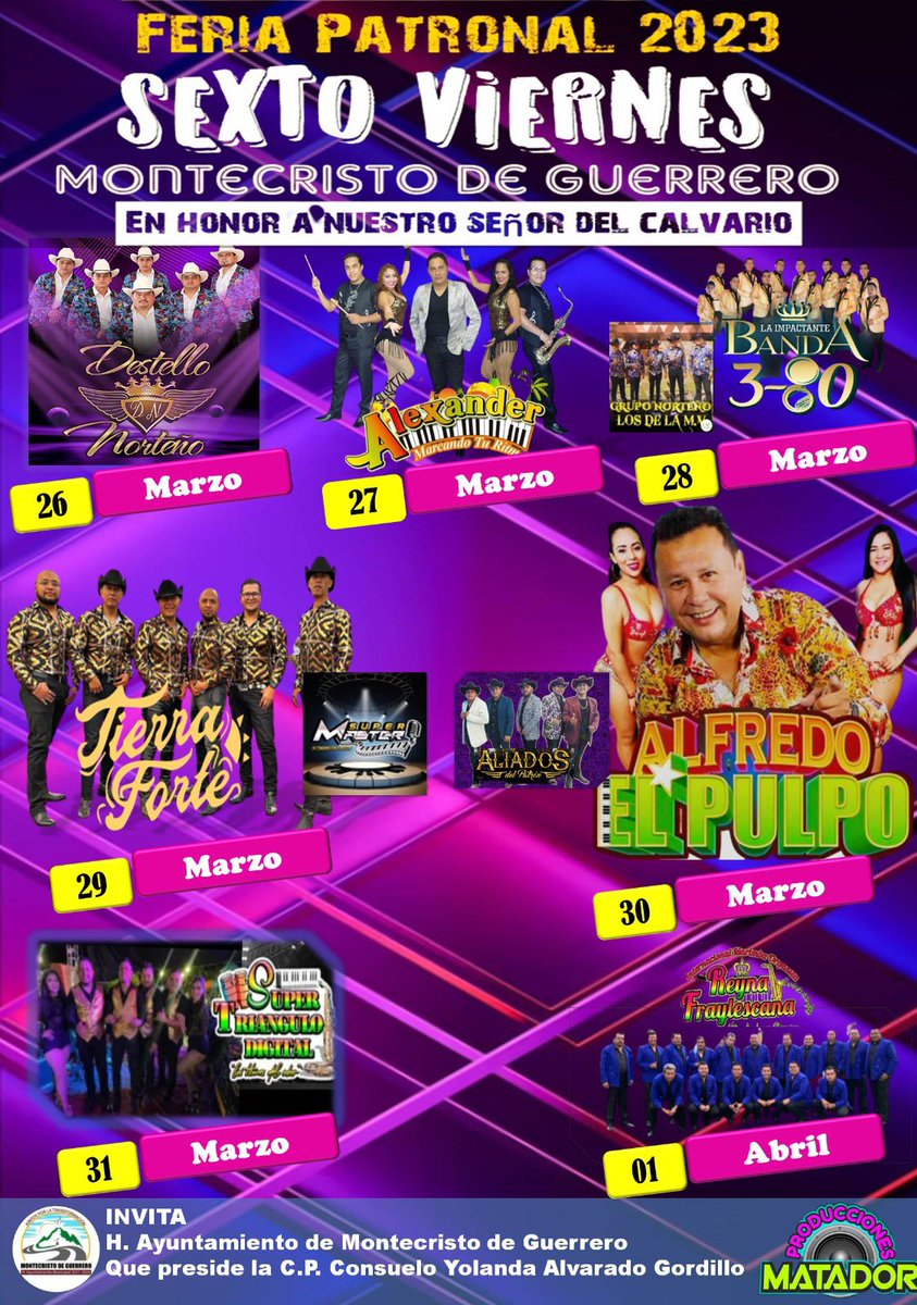 tierra_forte's tweet photo. Este próximo 29 de Marzo estaremos por primera vez en el bello estado de #Chiapas raza en la Feria Patronal de #MontecristodeGuerrero ¡Allá nos vemos raza! 🤠 https://t.co/QEOy3iRpPz