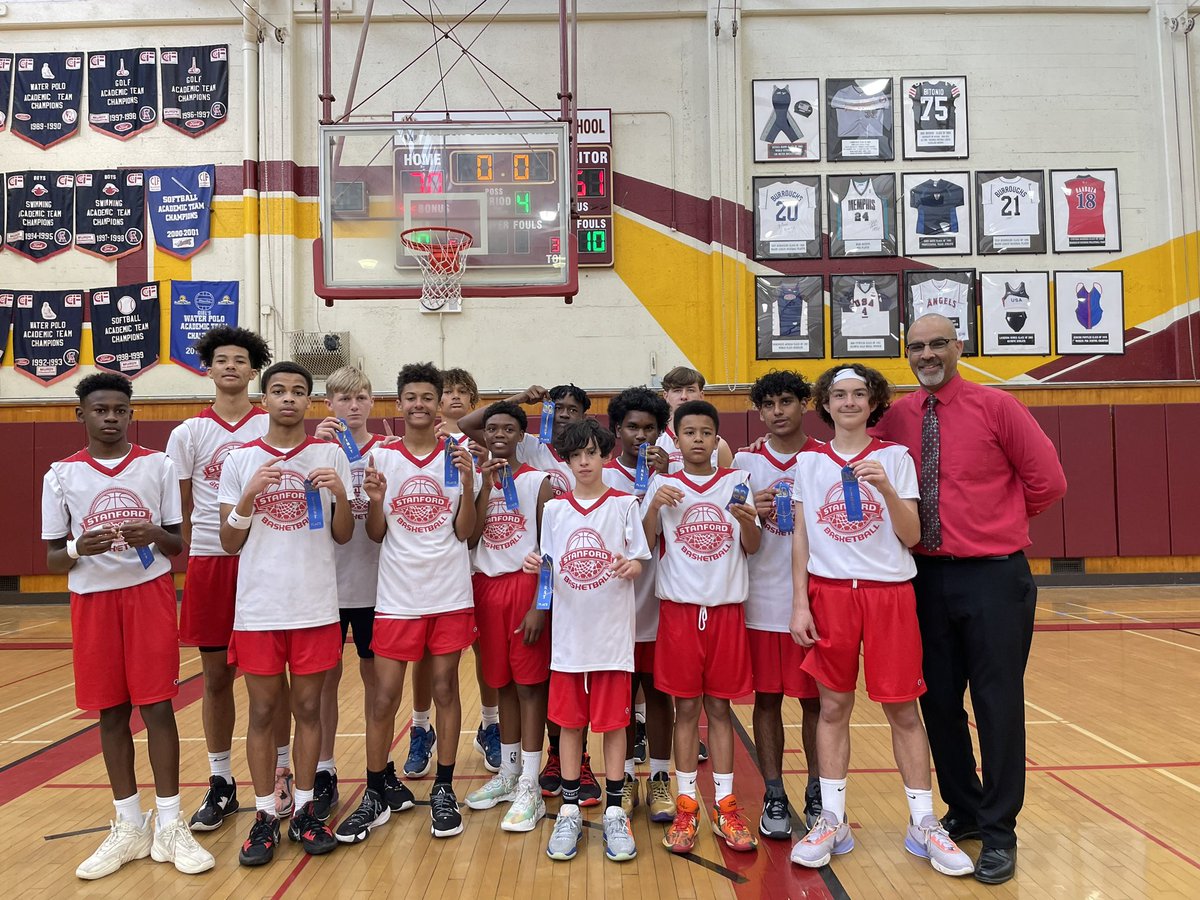 Introducing the back-to-back All-City Champion Stanford Hawks. They earned these ribbons with a decisive 70-51 win over Hughes on Saturday, and I couldn’t be more proud of them. I promise you’ll hear more from these young men in future @562sports reports!