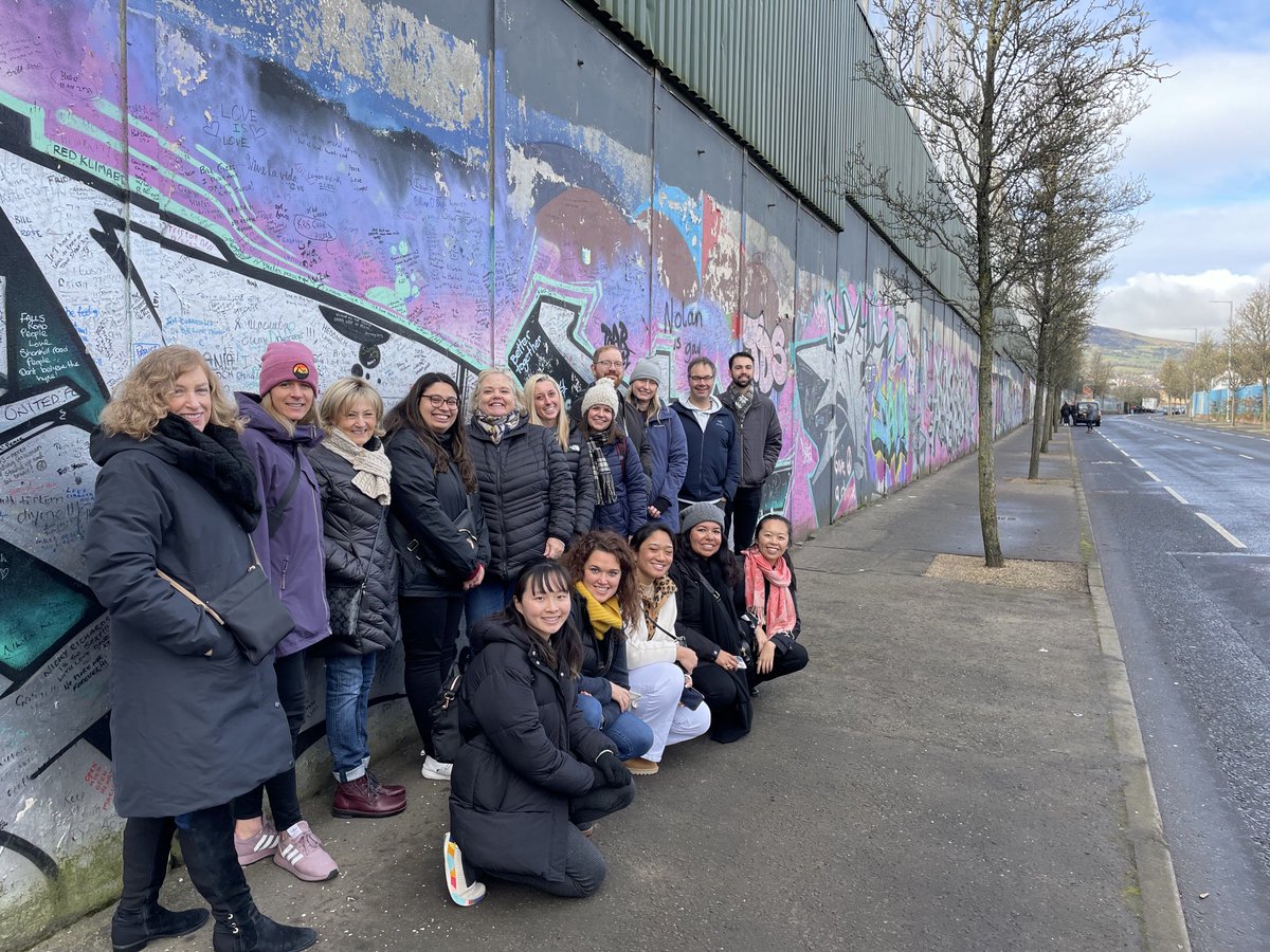 LDews's tweet photo. ⁦@usdsoles⁩ visits the Peace Wall! ⁦⁦@SOLESGlobal⁩ ⁦@DrK_WhiteSmith⁩ ⁦@USDStudyAbroad⁩ #Belfast23 https://t.co/raCTQdbTzf