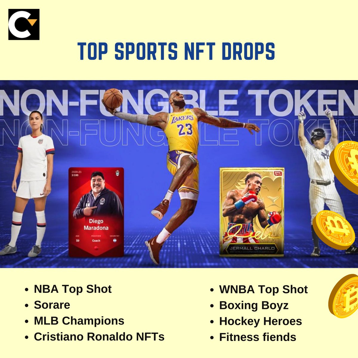 5minuteCoins's tweet photo. Sports-themed NFT projects provide an interesting way to interact with your favorite athletes, teams, and games.

https://t.co/tyUJ2c3yEL

#crypto #cryptocurrency #babydogecoin #ftx #ftxarena #bitcoinnews #bitcoincash #bitcoins #bitcointrader #cryptonews #NFTCommunity #NFT #NFTs https://t.co/y5bof6WHNE