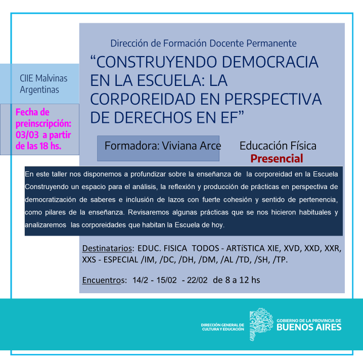 Queridas/os docentes: estas son los talleres (réplicas) fuera de servicio. Compartimos los enlaces para la inscripciòn:
Taller Generalista Nivel Secundario:
forms.gle/6HRz82ALK1XNiT…
Taller Educación Física (Todos):
forms.gle/5khCqPmyFCnzfA…