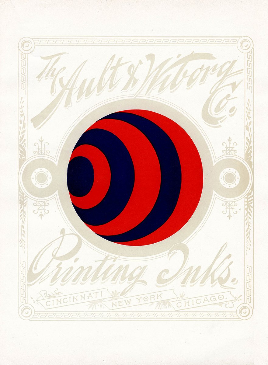 codex99's tweet image. Ault &amp;amp; Wiborg ink advertisement, 1903