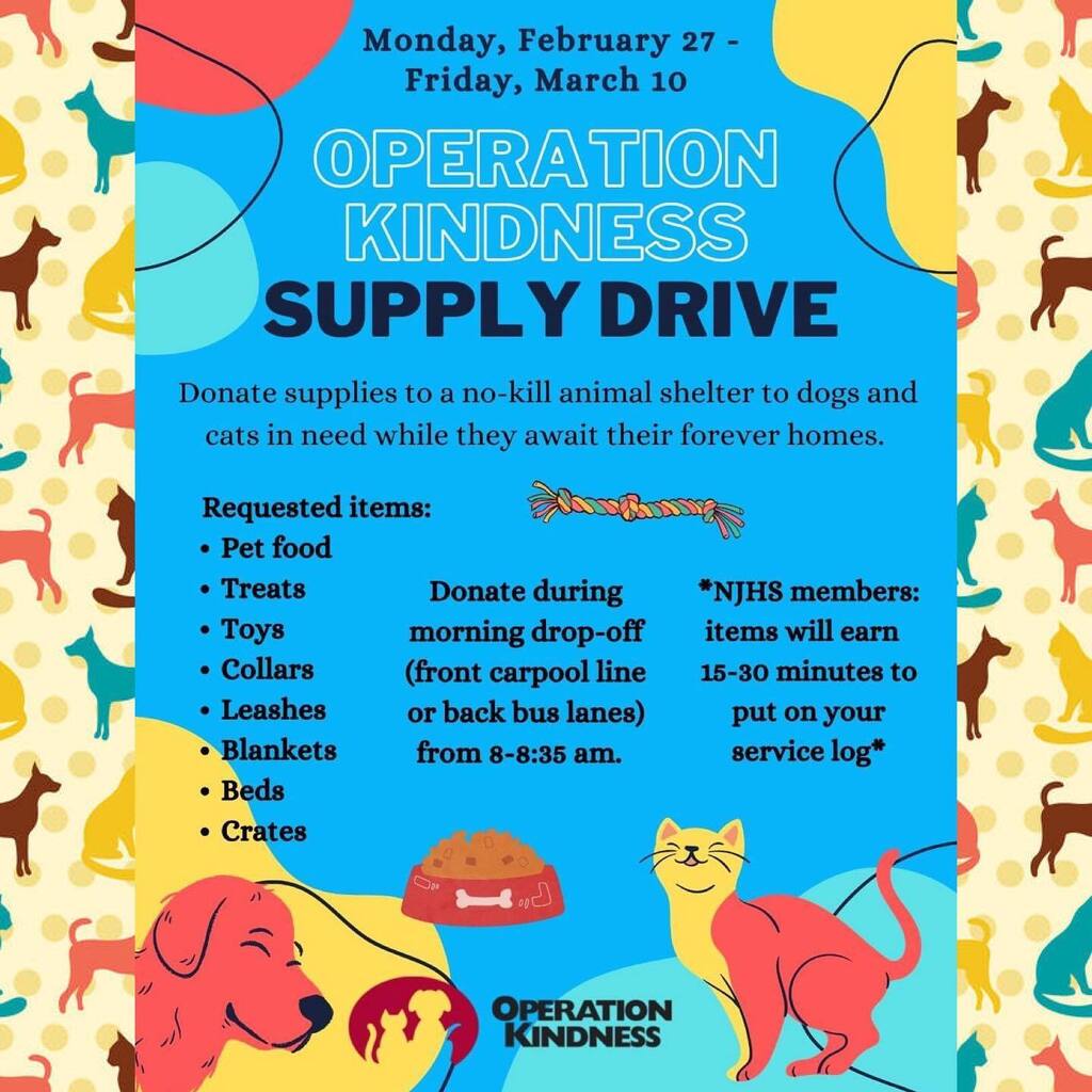 Our @killian_ms_lisd NJHS students are conducting a supply drive of all things pet-related for @operationkindness through Friday, March 10. Your donations will help make a difference! 🐩 🐈 🐕 🐈‍⬛ instagr.am/p/Cpa-0fNPkBh/