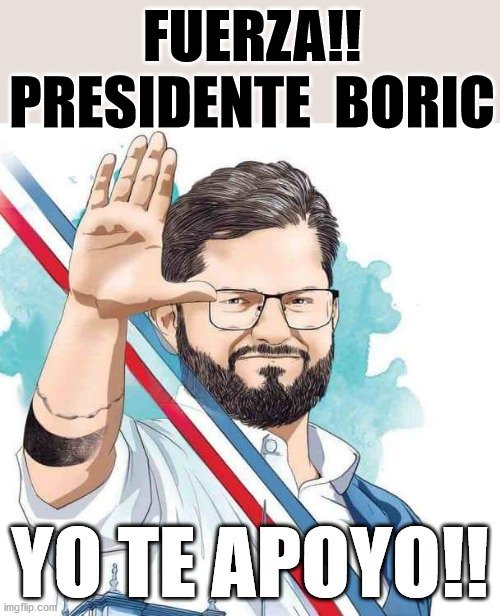 Me ayudan a llegar a los 2000 seguidores en apoyo a <a href="/GabrielBoric/">Gabriel Boric Font</a> ! Fuerza presidente 
#BoricNoEstaSolo, me sigues? 🙂